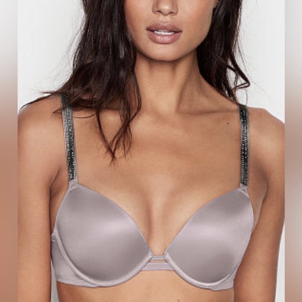Victoria's Secret Very Sexy Shine Strap Push-Up Bra with rhinestone straps 34D